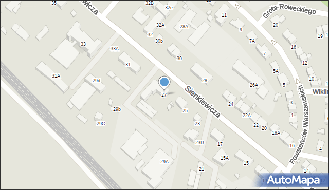 Ciechanów, Sienkiewicza Henryka, 27, mapa Ciechanów