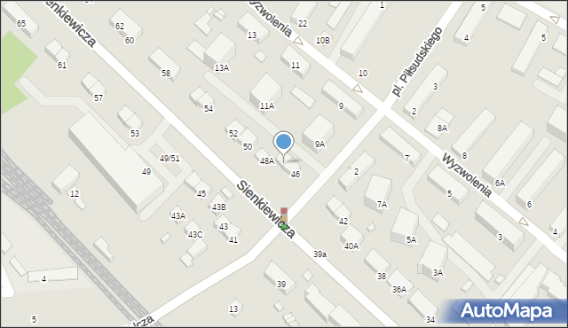 Ciechanów, Sienkiewicza Henryka, 48, mapa Ciechanów