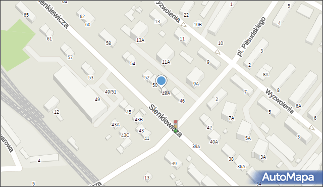 Ciechanów, Sienkiewicza Henryka, 50a, mapa Ciechanów