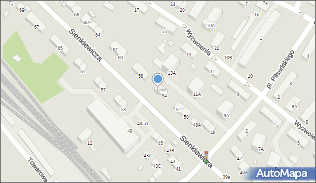 Ciechanów, Sienkiewicza Henryka, 56, mapa Ciechanów