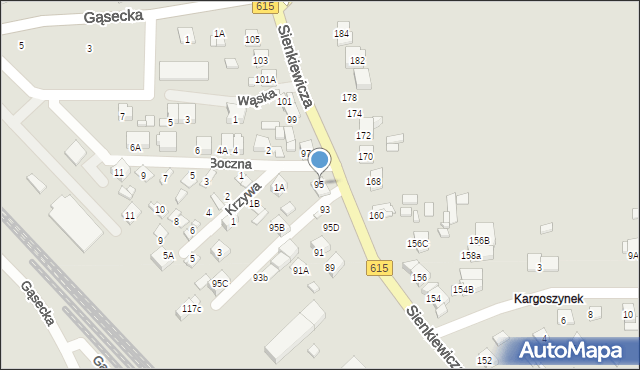 Ciechanów, Sienkiewicza Henryka, 95, mapa Ciechanów