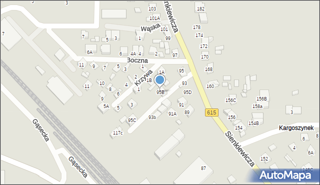 Ciechanów, Sienkiewicza Henryka, 95B, mapa Ciechanów