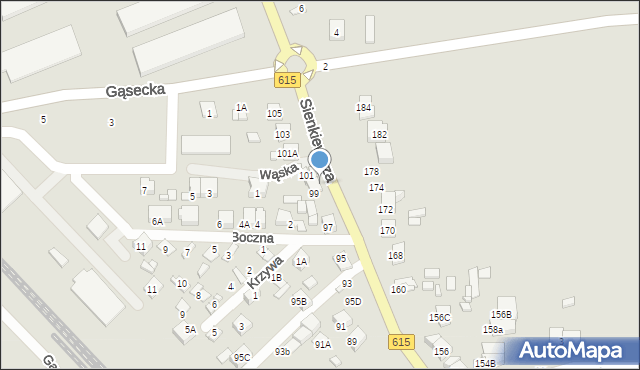 Ciechanów, Sienkiewicza Henryka, 99A, mapa Ciechanów
