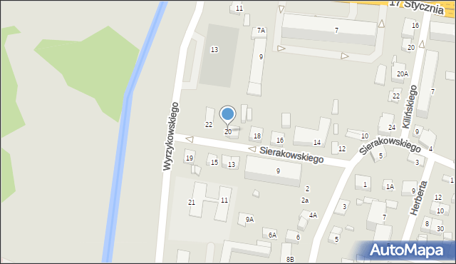 Ciechanów, Sierakowskiego Zygmunta, 20, mapa Ciechanów