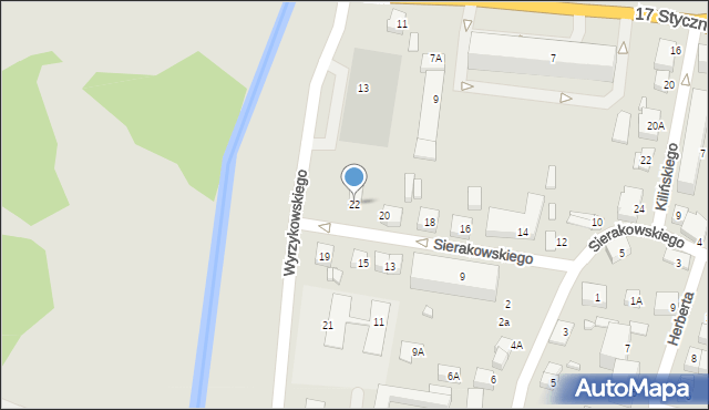Ciechanów, Sierakowskiego Zygmunta, 22, mapa Ciechanów