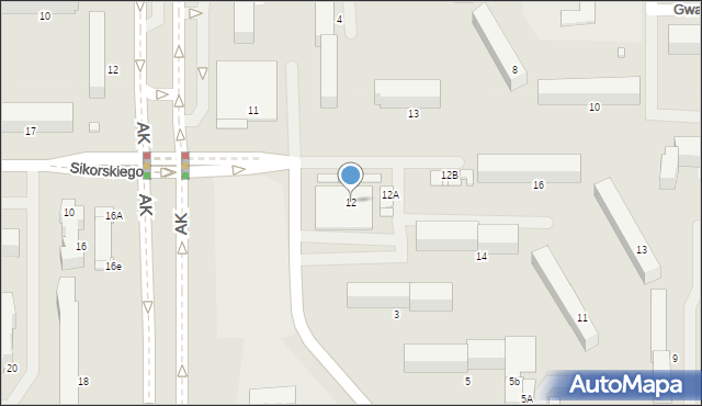 Ciechanów, Sikorskiego Władysława, gen., 12, mapa Ciechanów