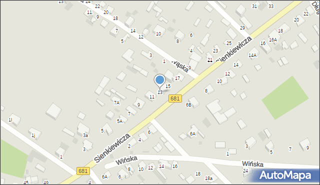 Ciechanowiec, Sienkiewicza Henryka, 13, mapa Ciechanowiec