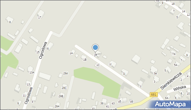 Ciechanowiec, Sienkiewicza Henryka, 1F, mapa Ciechanowiec