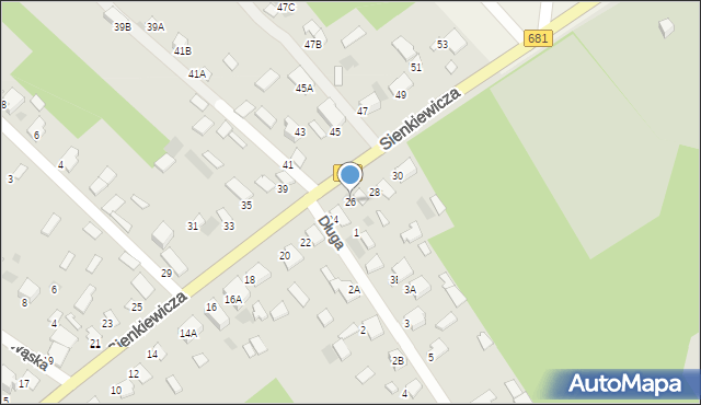 Ciechanowiec, Sienkiewicza Henryka, 26, mapa Ciechanowiec