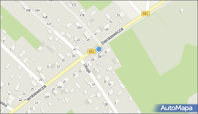 Ciechanowiec, Sienkiewicza Henryka, 28, mapa Ciechanowiec