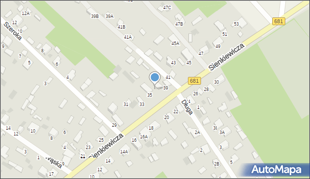 Ciechanowiec, Sienkiewicza Henryka, 37, mapa Ciechanowiec