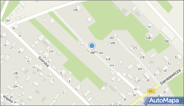 Ciechanowiec, Sienkiewicza Henryka, 39B, mapa Ciechanowiec