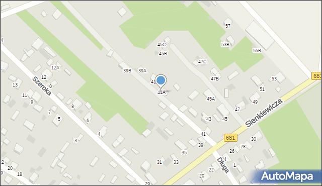 Ciechanowiec, Sienkiewicza Henryka, 41A, mapa Ciechanowiec