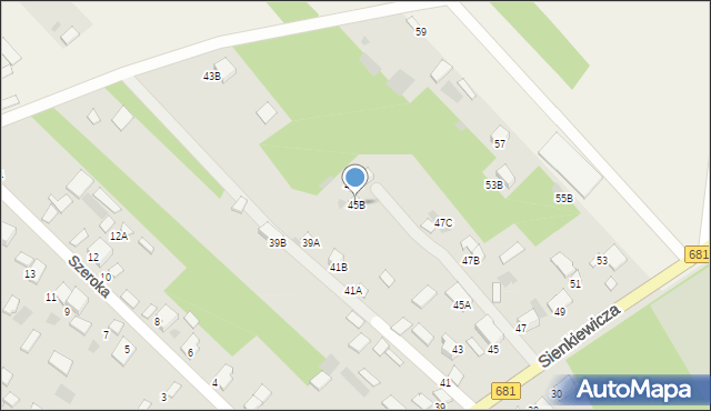 Ciechanowiec, Sienkiewicza Henryka, 45B, mapa Ciechanowiec