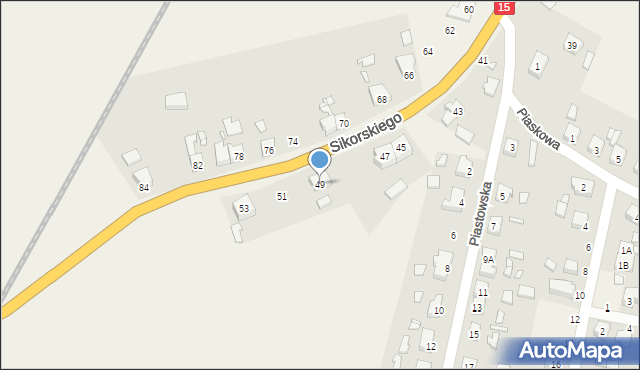 Cieszków, Sikorskiego Władysława, gen., 49, mapa Cieszków