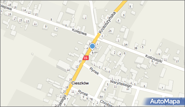 Cieszków, Sikorskiego Władysława, gen., 5, mapa Cieszków