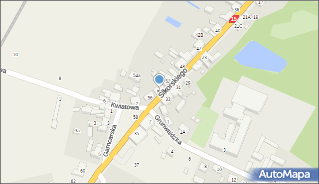 Cieszków, Sikorskiego Władysława, gen., 54, mapa Cieszków