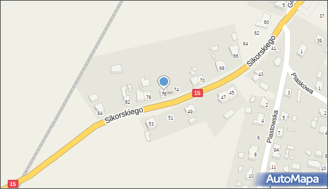 Cieszków, Sikorskiego Władysława, gen., 76, mapa Cieszków