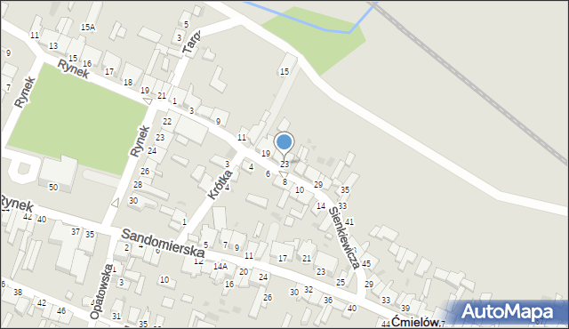 Ćmielów, Sienkiewicza Henryka, 23, mapa Ćmielów