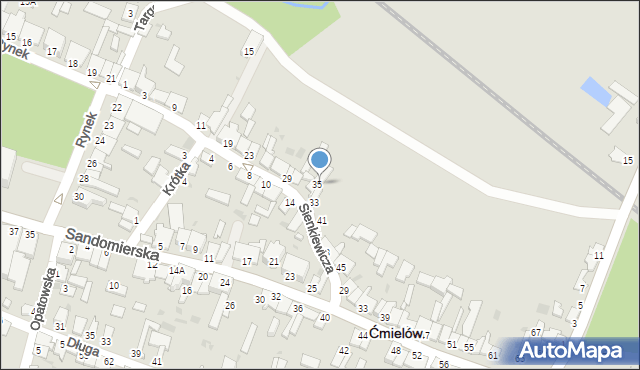 Ćmielów, Sienkiewicza Henryka, 39, mapa Ćmielów