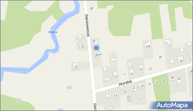 Ćmińsk, Sienkiewicza Henryka, 24, mapa Ćmińsk