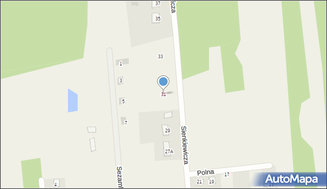 Ćmińsk, Sienkiewicza Henryka, 31, mapa Ćmińsk