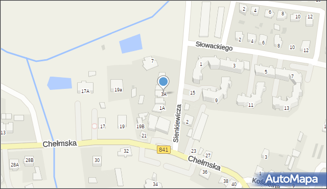 Cyców, Sienkiewicza Henryka, 3A, mapa Cyców