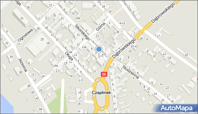 Czaplinek, Sikorskiego Władysława, gen., 1, mapa Czaplinek