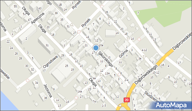 Czaplinek, Sikorskiego Władysława, gen., 15, mapa Czaplinek