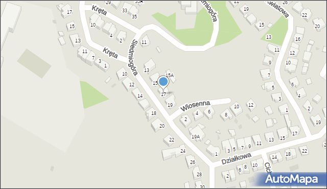 Czarnków, Siedmiogóra, 17, mapa Czarnków