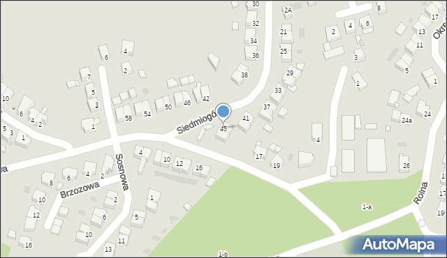 Czarnków, Siedmiogóra, 45, mapa Czarnków