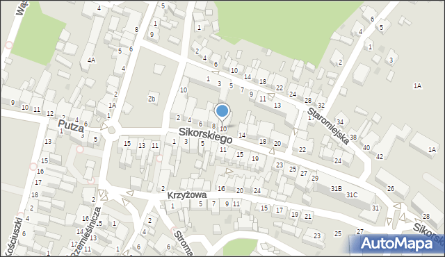 Czarnków, Sikorskiego Władysława, gen., 10, mapa Czarnków