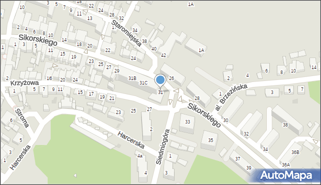 Czarnków, Sikorskiego Władysława, gen., 31, mapa Czarnków