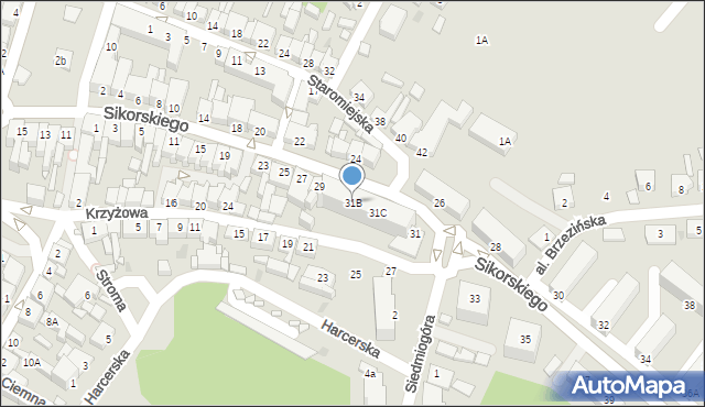 Czarnków, Sikorskiego Władysława, gen., 31B, mapa Czarnków