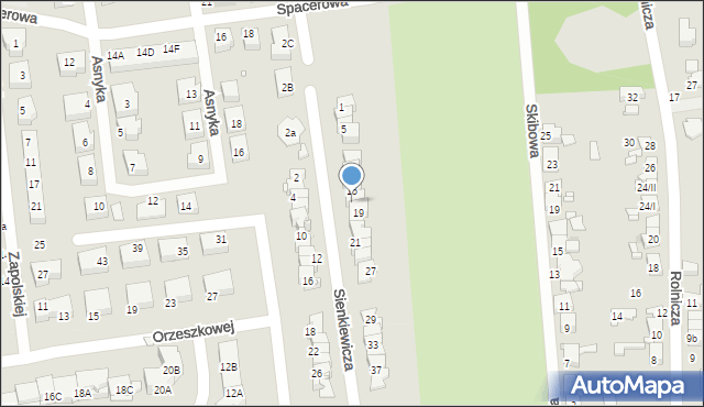 Czeladź, Sienkiewicza Henryka, 17, mapa Czeladź