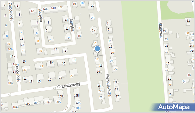 Czeladź, Sienkiewicza Henryka, 8, mapa Czeladź