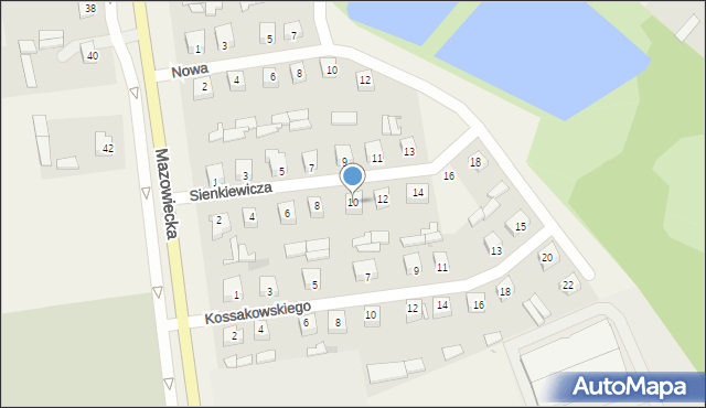 Czerwin, Sienkiewicza Henryka, 10, mapa Czerwin