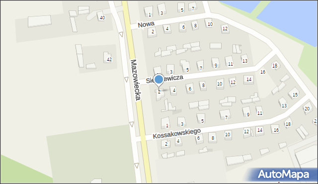 Czerwin, Sienkiewicza Henryka, 2, mapa Czerwin