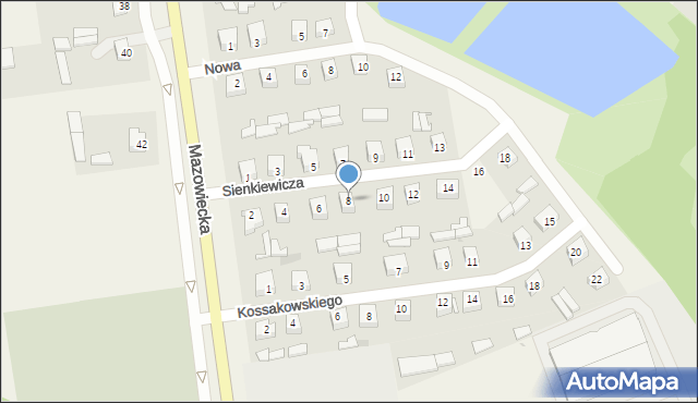 Czerwin, Sienkiewicza Henryka, 8, mapa Czerwin