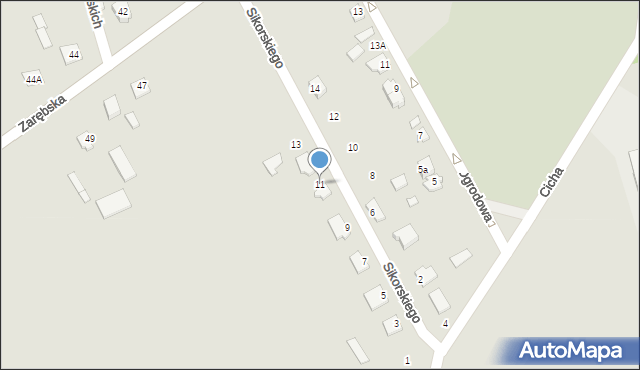 Czyżew, Sikorskiego Władysława, gen., 11, mapa Czyżew