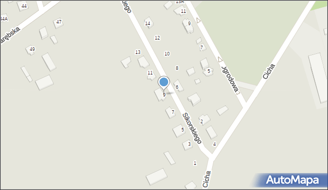 Czyżew, Sikorskiego Władysława, gen., 9, mapa Czyżew