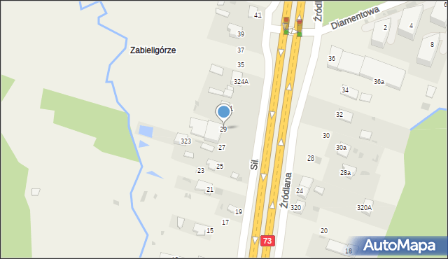 Dąbrowa, Silniczna, 29, mapa Dąbrowa