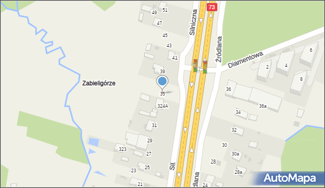 Dąbrowa, Silniczna, 35, mapa Dąbrowa