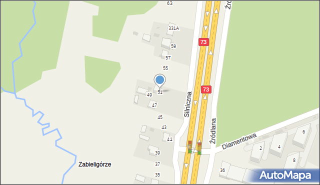 Dąbrowa, Silniczna, 51, mapa Dąbrowa