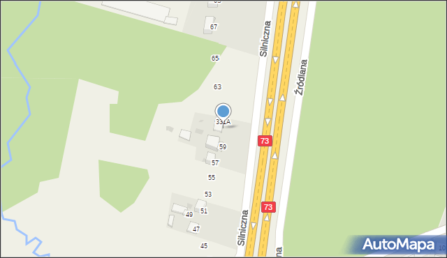 Dąbrowa, Silniczna, 61a, mapa Dąbrowa