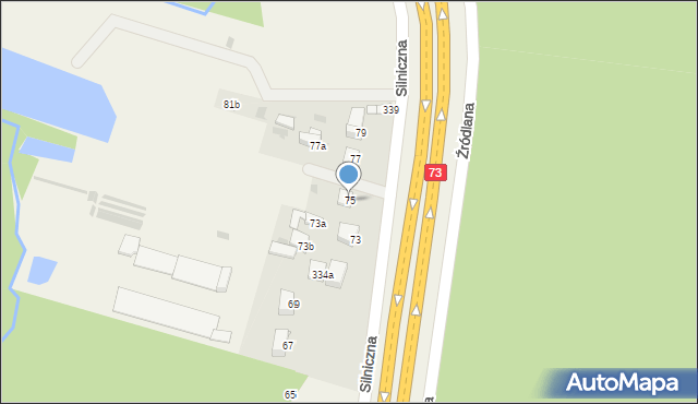 Dąbrowa, Silniczna, 75, mapa Dąbrowa