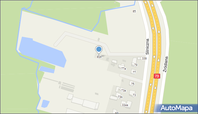 Dąbrowa, Silniczna, 81b, mapa Dąbrowa