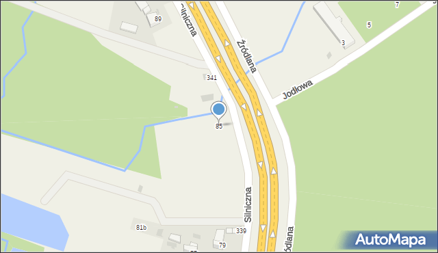 Dąbrowa, Silniczna, 85, mapa Dąbrowa