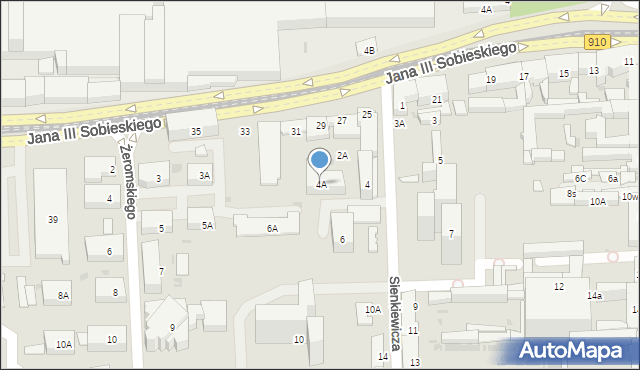 Dąbrowa Górnicza, Sienkiewicza Henryka, 4A, mapa Dąbrowa Górnicza