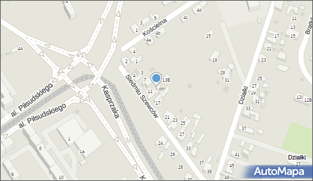 Dąbrowa Górnicza, Siedmiu Szewców, 13A, mapa Dąbrowa Górnicza